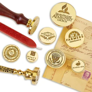 Create Your Own Custom Wax Seal Stamp from your Logo or Art with Rosewood Handle